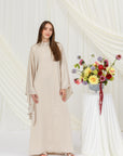 Truffle Tie Neck Maxi Dress- Final Sale