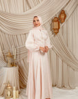Blush Zip Up Cotton Pleated Dress- Final Sale