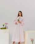 Orchid Pink Balloon Top & Maxi Skirt Set- Final Sale