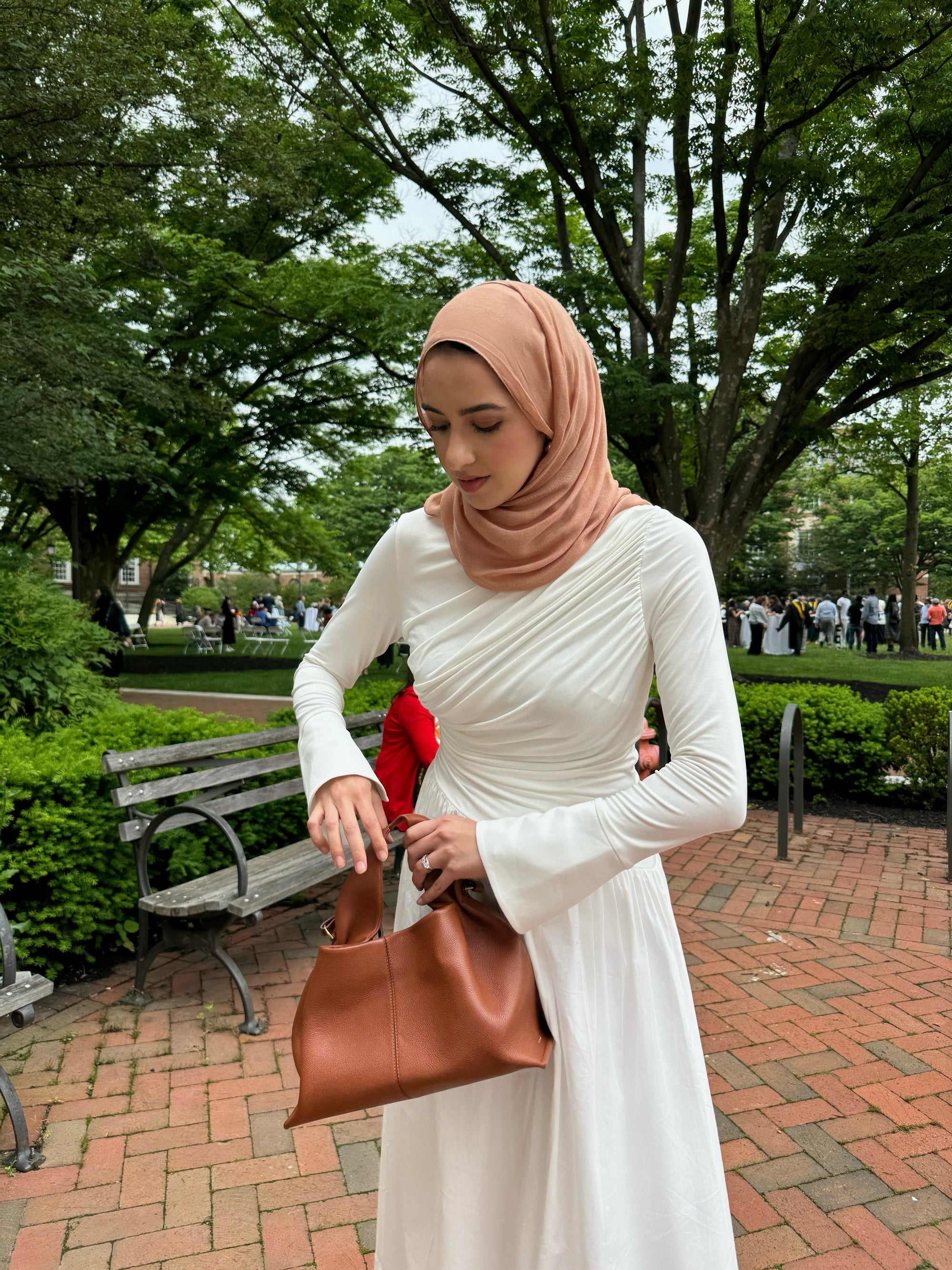 White Asymmetric Draped Dress- Final Sale