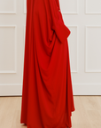 Red Draped Hardware Kaftan