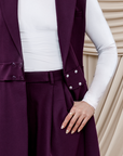 Plum Floor Length Vest