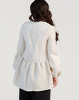 Pearl Cream Bow Tie Tunic