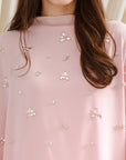Orchid Pink Beaded Kaftan Gown- Final Sale