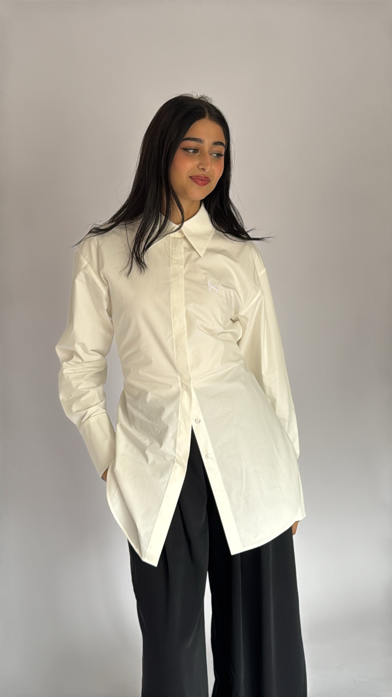 Ivory SE Tie Back Cotton Shirt