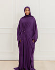 Purple Draped Hardware Kaftan