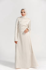 Load image into Gallery viewer, Cream Satin Slip Dress
