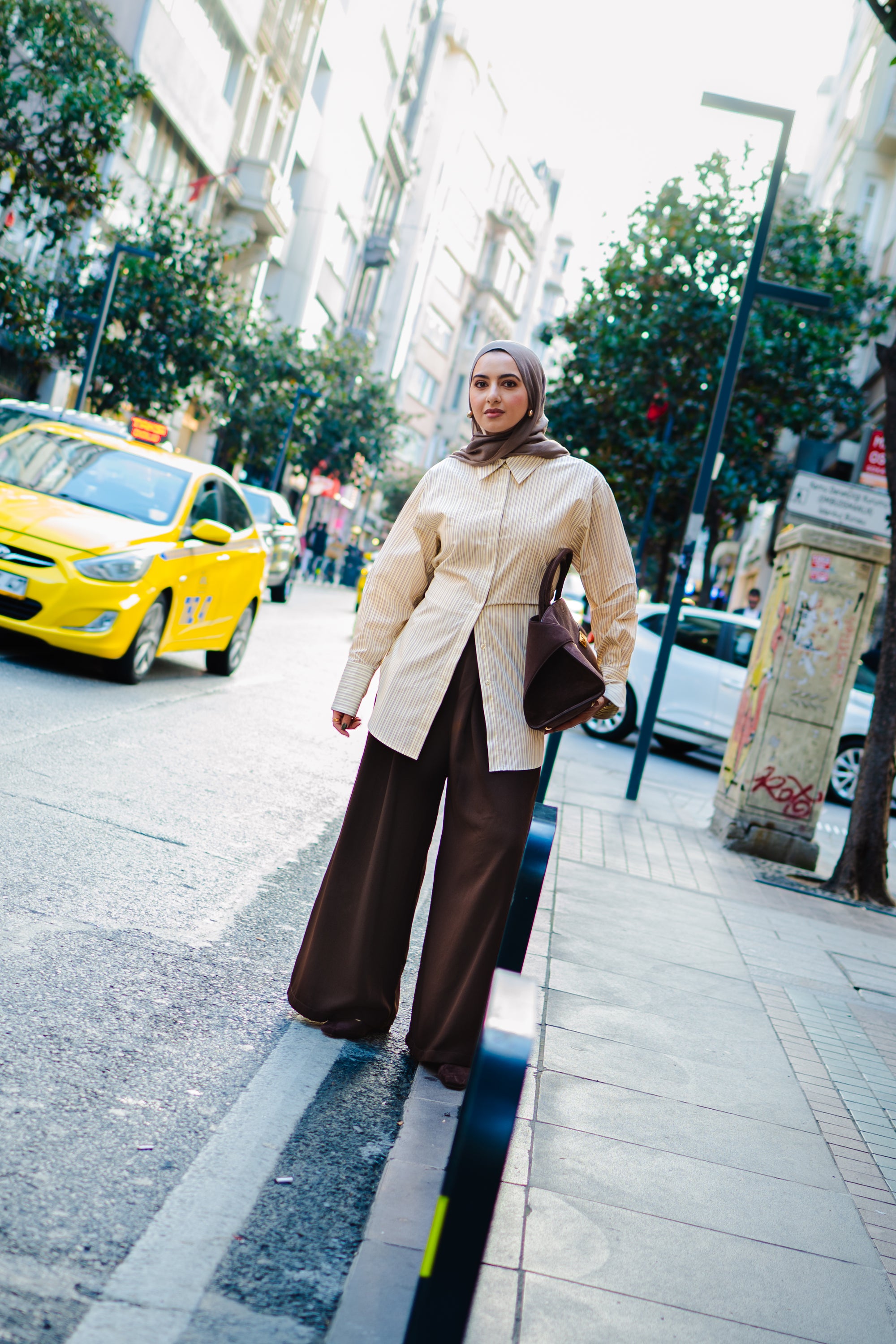 Butter Yellow Striped SE Tie Back Shirt