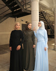 Black Batwing Jersey Maxi Dress