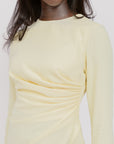 Butter Yellow Asymmetric Slit Tunic