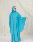 Aquamarine Tie Neck Maxi Dress- Final Sale