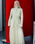 Melon Pleated Chiffon Skirt - Final Sale
