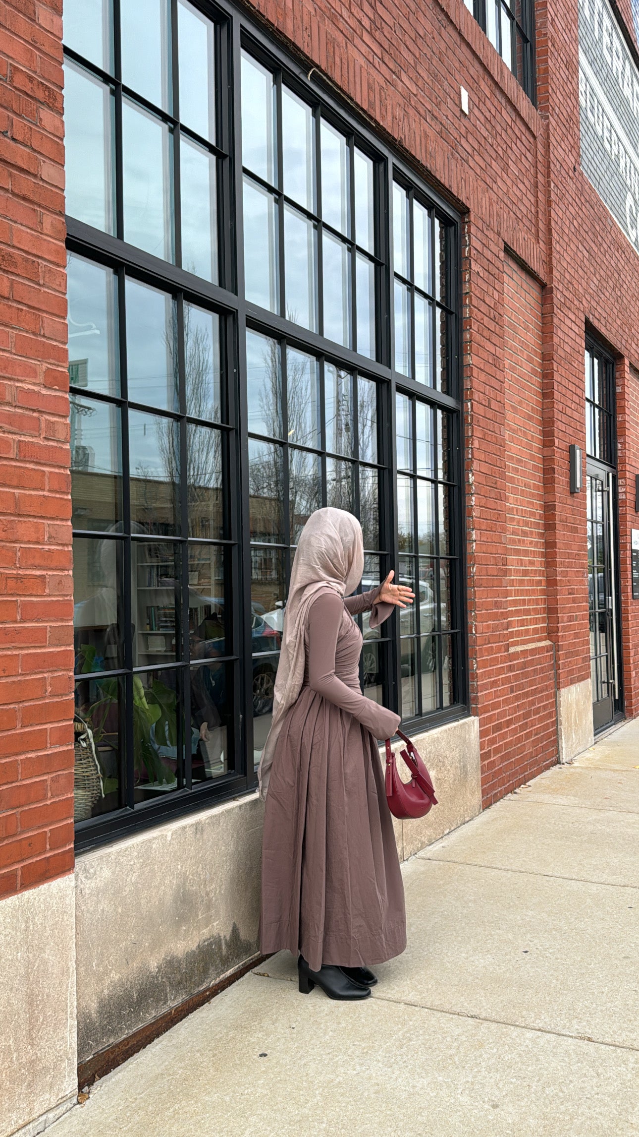 Mink Asymmetric Draped Dress - Final Sale