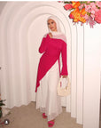 Fuchsia Asymmetric Slit Tunic