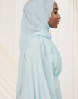 Icy Mint Matte Chiffon Scarf