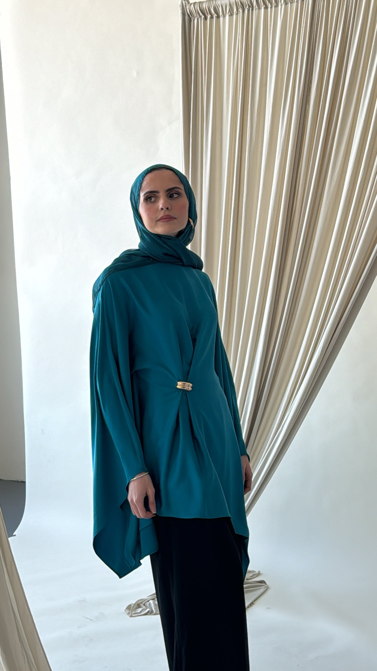 Teal Kaftan Tunic