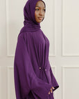 Purple Draped Hardware Kaftan