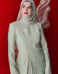 Melon Buttoned Blazer Tunic