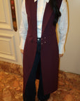 Plum Floor Length Vest