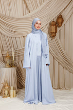 Load image into Gallery viewer, Baby Blue Low Waisted Abaya Set (3 pcs)
