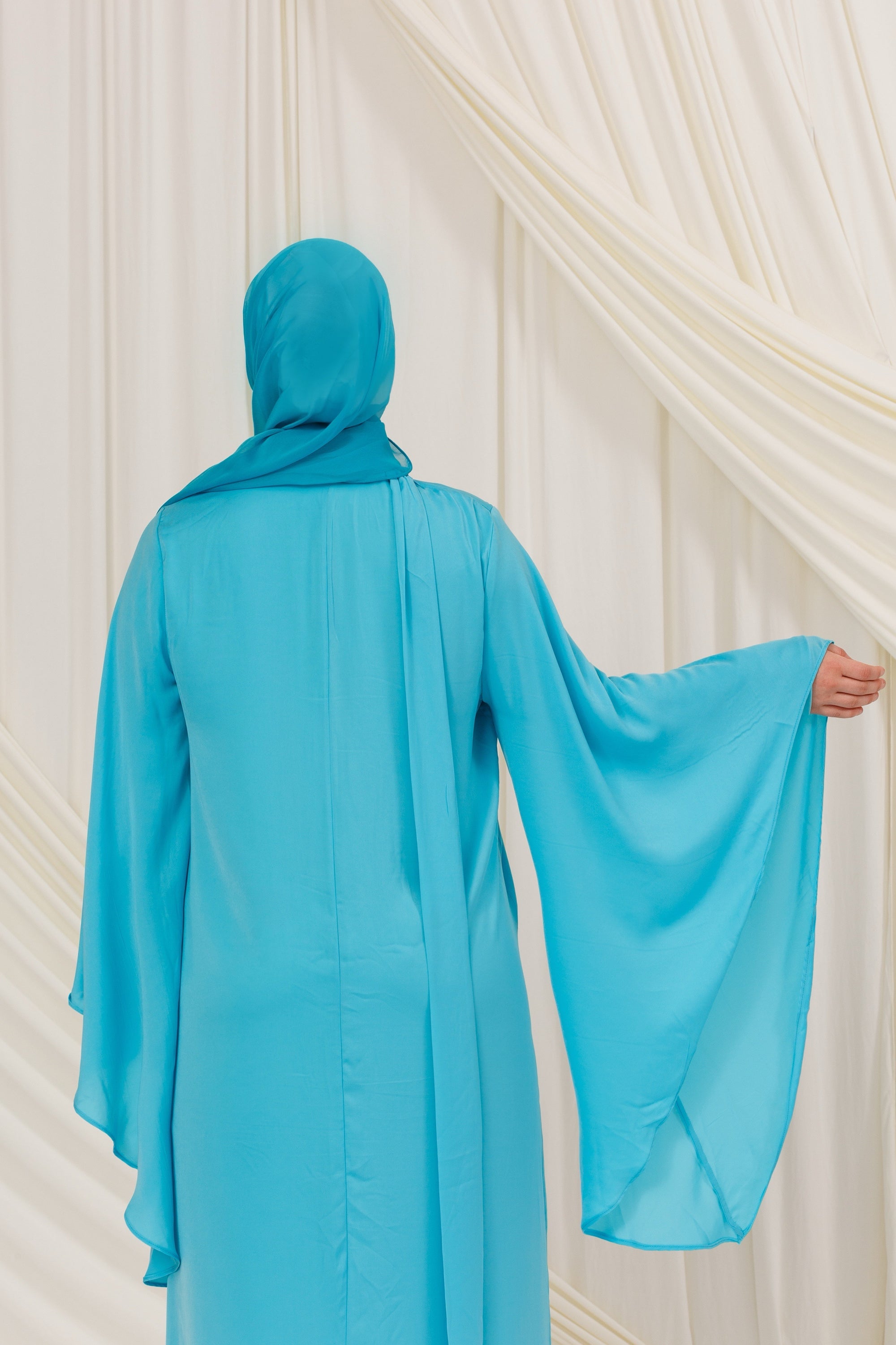 Copper Asymmetric Draped Dress