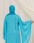 Aquamarine Tie Neck Maxi Dress- Final Sale