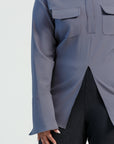 Charcoal Gray Utility Slit Tunic- Final Sale