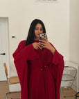 Red Draped Hardware Kaftan