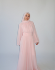 Orchid Pink Structured Belt Gown