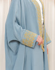 Denim Blue Aghabani Bisht- Final Sale