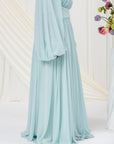 Icy Mint Structured Belt Gown