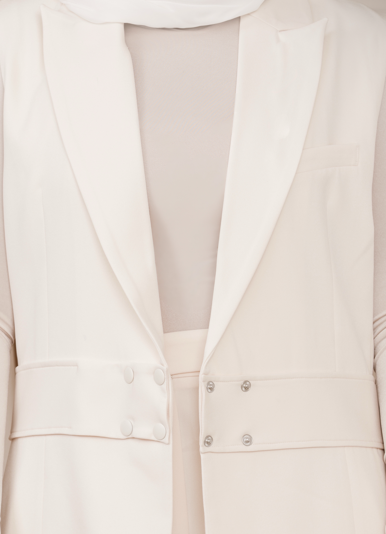 Cream Floor Length Vest