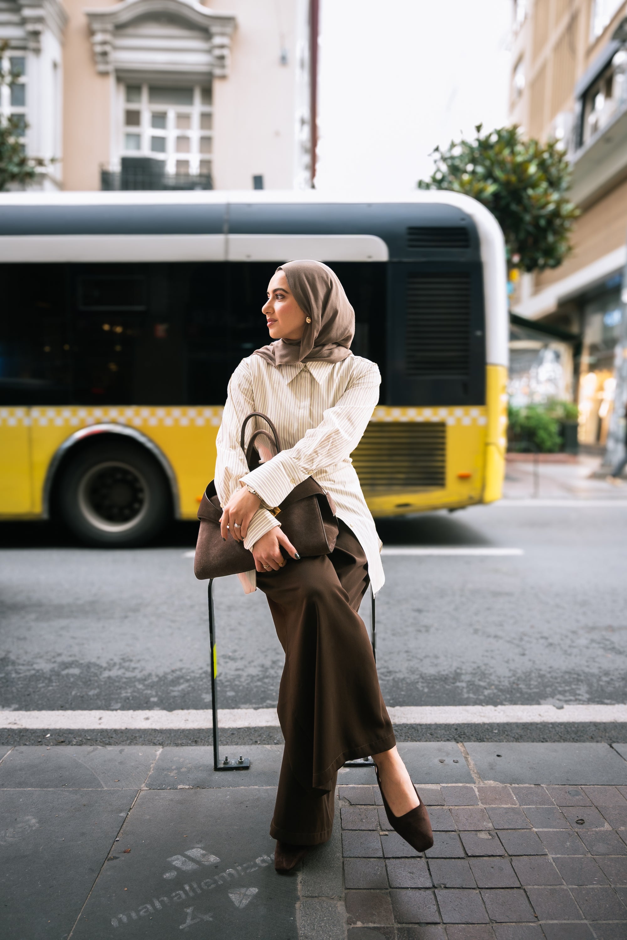 Butter Yellow Striped SE Tie Back Shirt