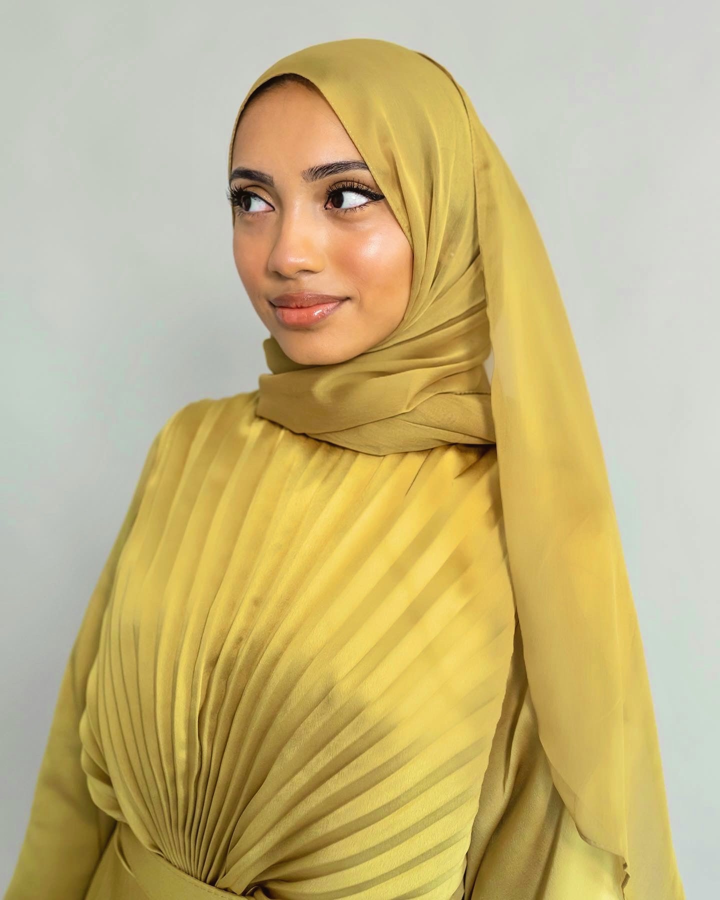 Golden Yellow Shimmering Scarf
