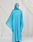Aquamarine Tie Neck Maxi Dress- Final Sale