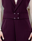 Plum Floor Length Vest
