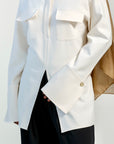 Cream Utility Slit Tunic