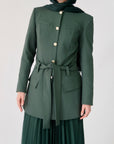Hunter Green SE Belted Jacket - Final Sale