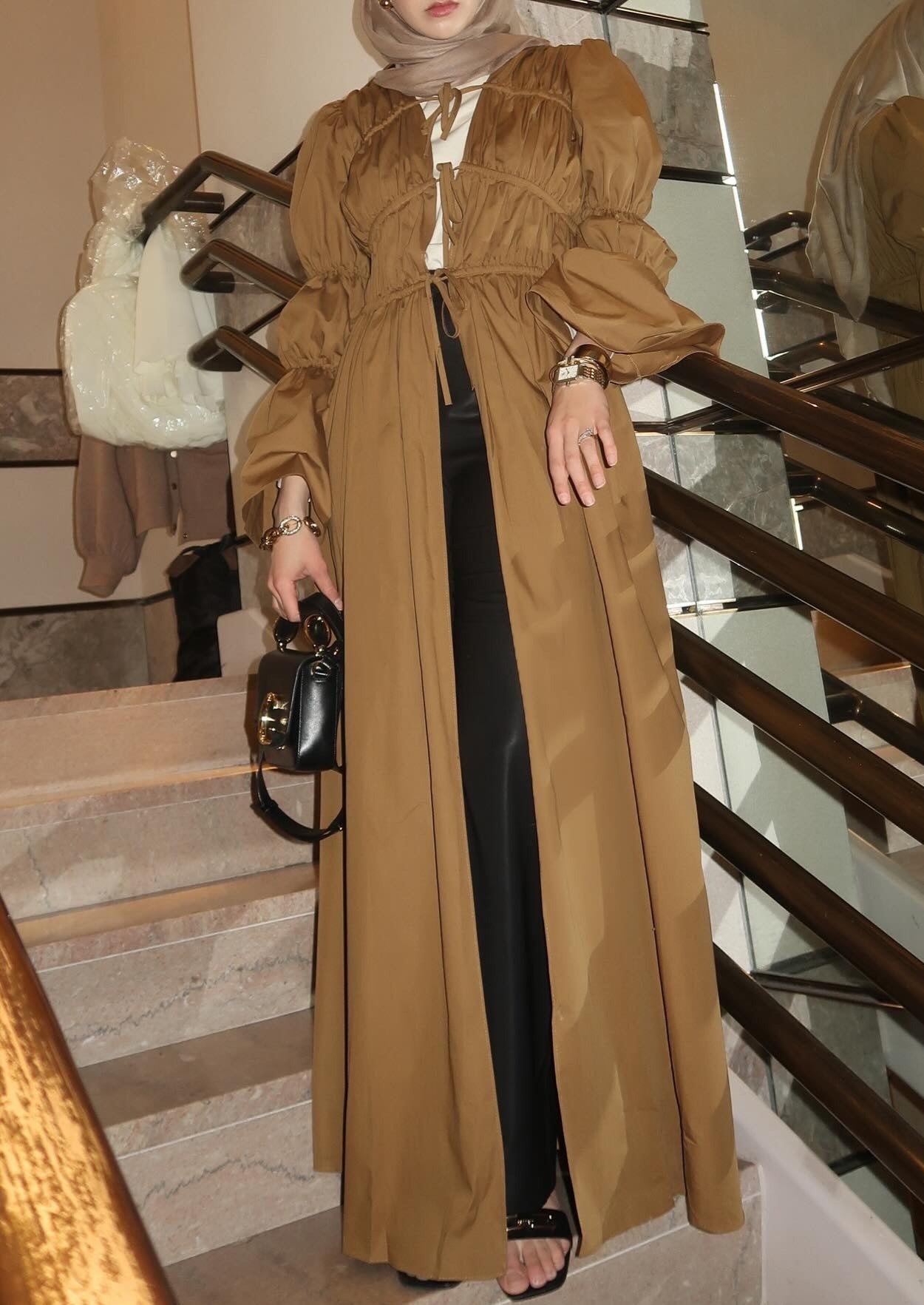 Golden Olive Cinched Cloak