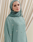 Sea Green Beaded Kaftan Gown- Final Sale