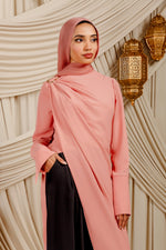 Load image into Gallery viewer, Salmon Floor Length Hardware Tunic
