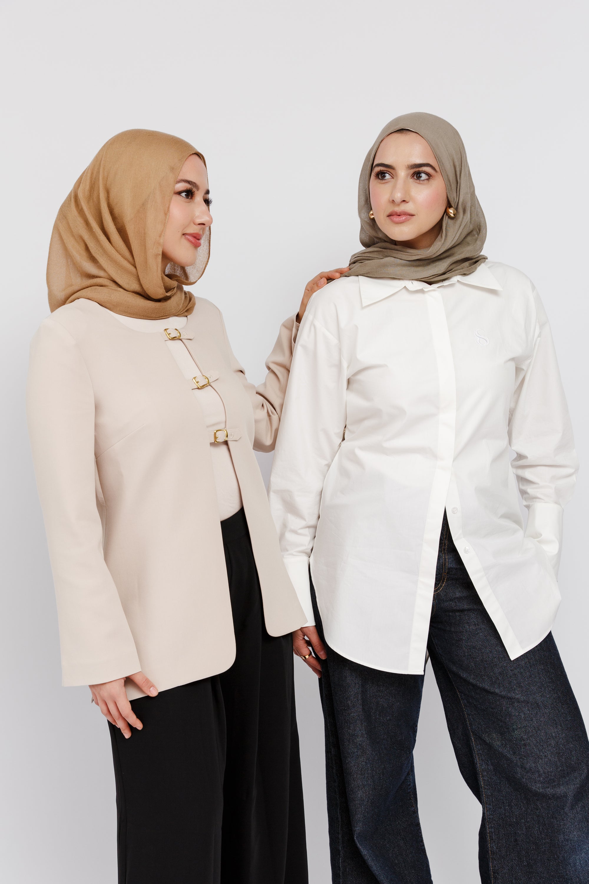 Ivory SE Tie Back Cotton Shirt