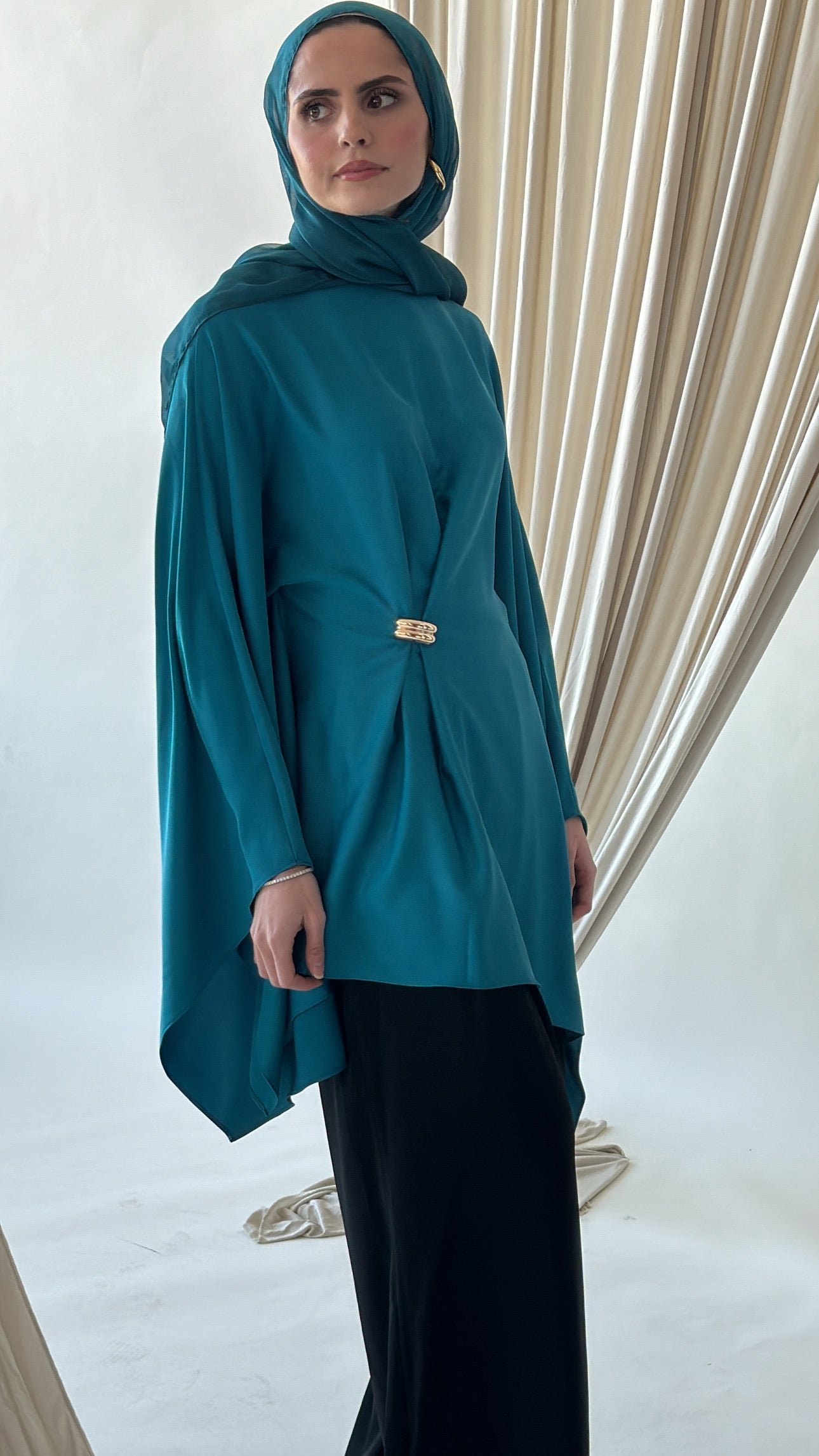 Teal Kaftan Tunic