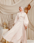 Blush Zip Up Cotton Pleated Dress- Final Sale