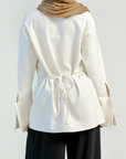 Cream Utility Slit Tunic