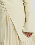Melon Buttoned Blazer Tunic