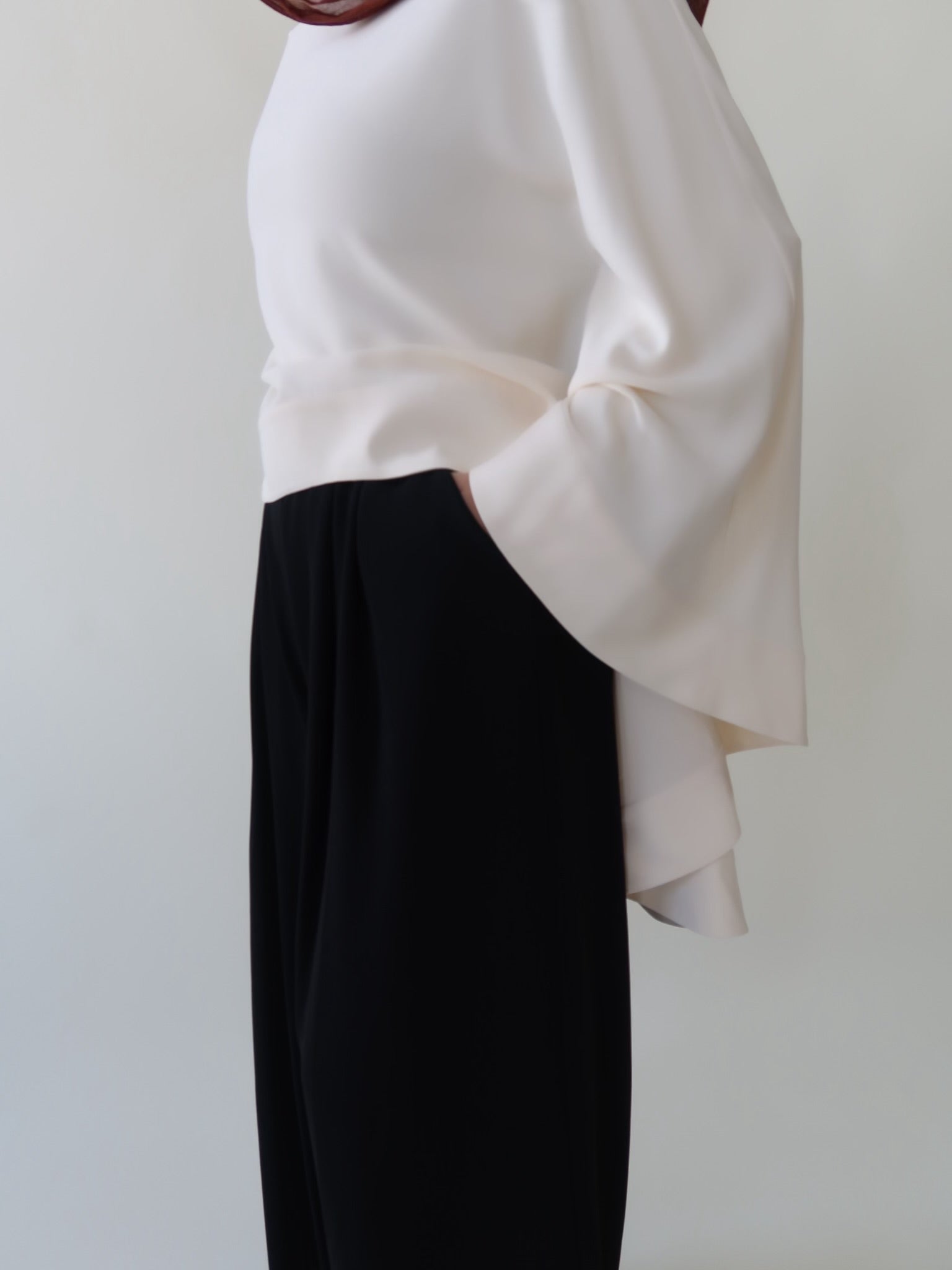 Black &amp; Cream Cape Tunic Set
