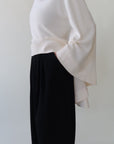 Black & Cream Cape Tunic Set