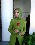 Fern Green Buttoned Blazer Tunic