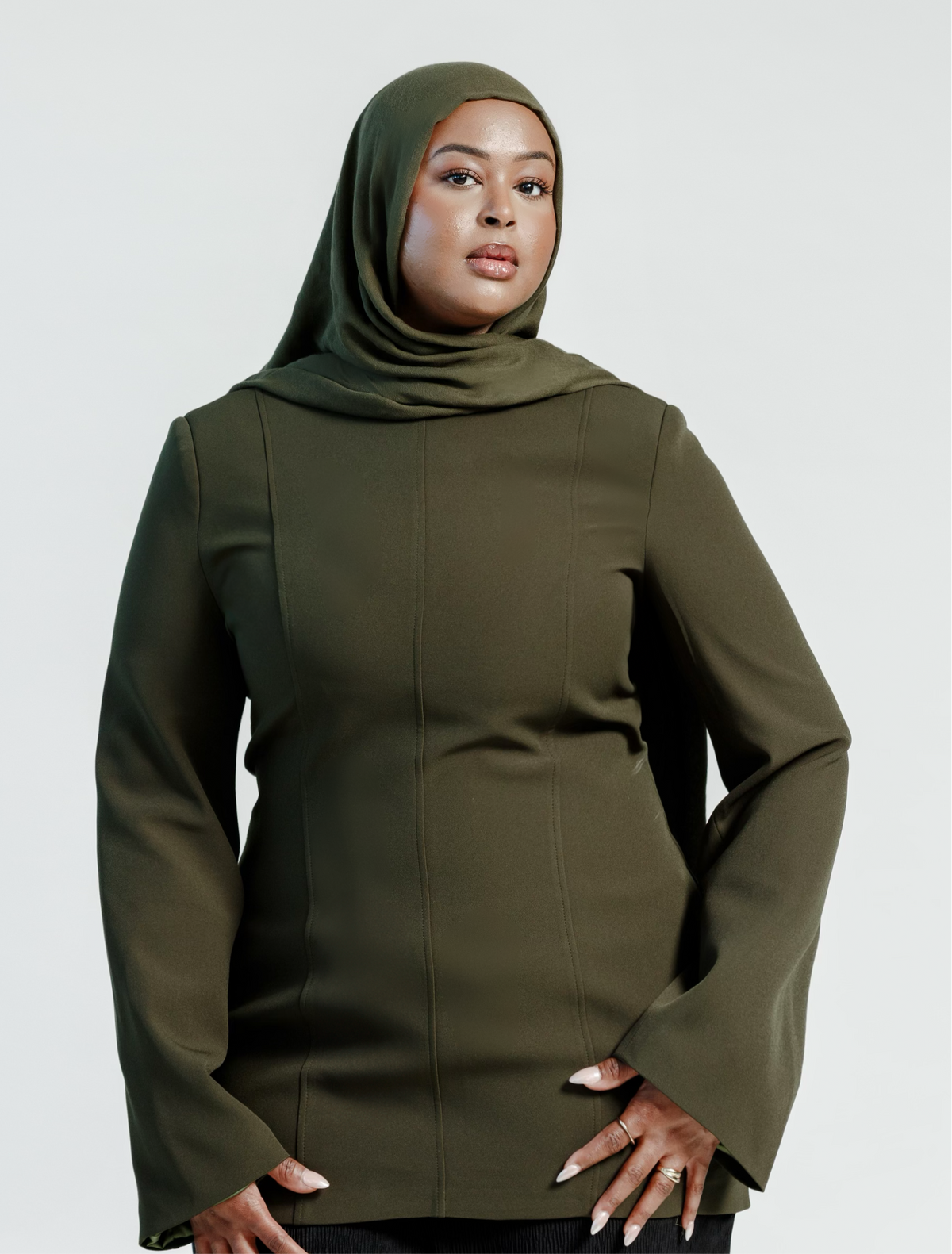 Structured Tunic Moss Green Structured Tunic- Final Sale – Summer Evenings